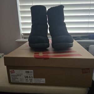 FitFlop Mukluk Shorty II Black Suede Boots